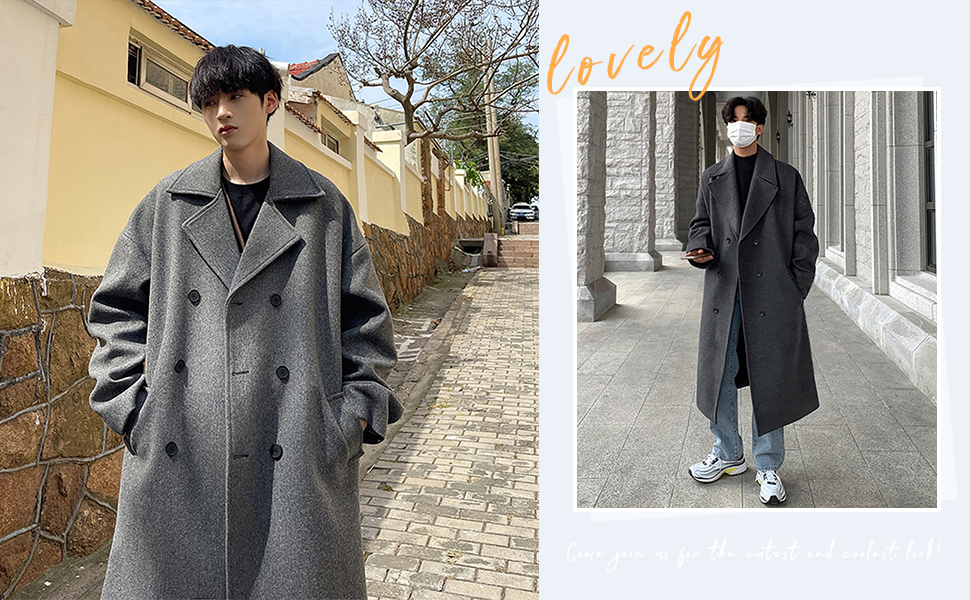 グレー ダブルブレスト チェスターコート セール】SITRY Wool Chester Coat/別注 オーバーサイズ ウール