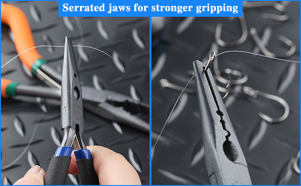 LEONTOOL 8 Inches Pistol Grip Split Ring Fishing Pliers Muti-Function Fishing Pliers with line Cutter Hook Removers Fishing Crimping Tool with Non-slip Handles Saltwater Resistant Fishing Gear 15 4
