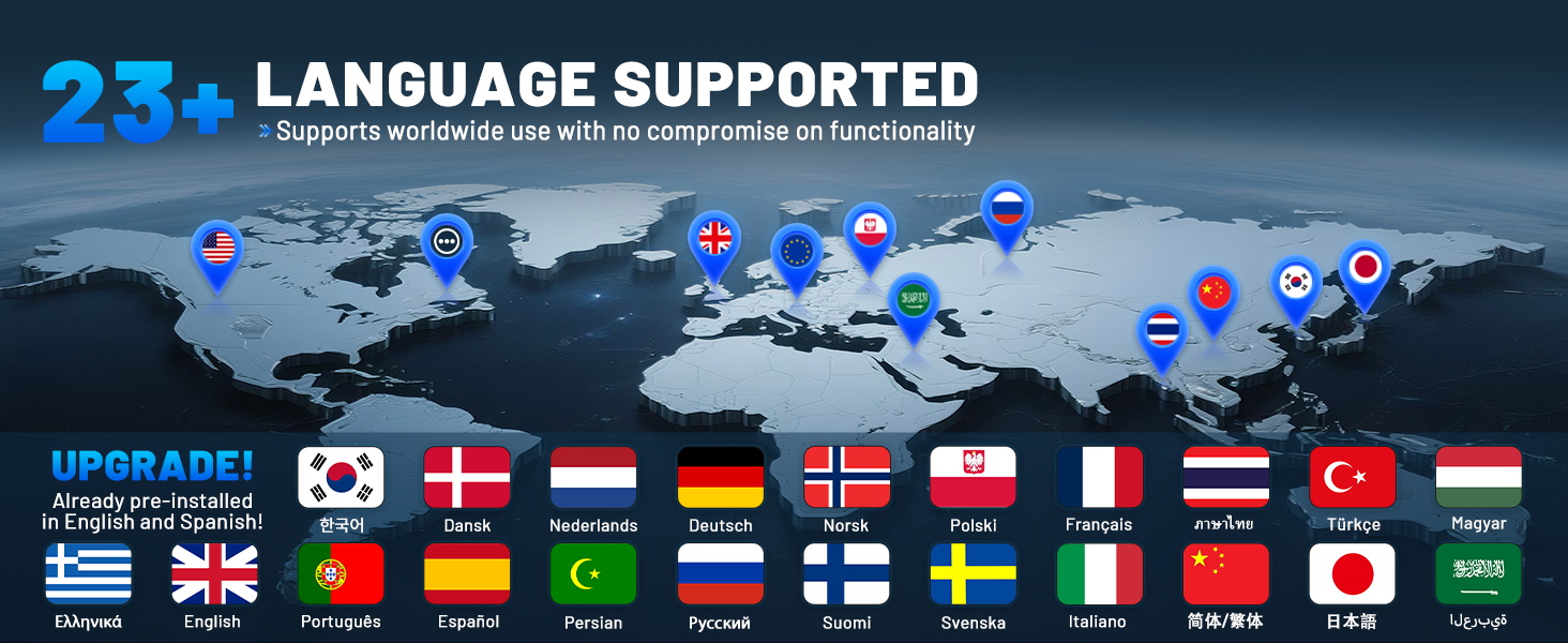 23+ languages supported