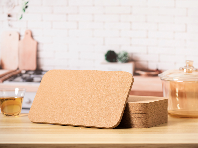 BlueGift Cork Trivet 4 Pack 12" x 7" x 0.5" HeatResistant