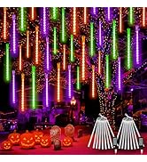 2-Pack Halloween Lights Outdoor, 18 Tubes 432 LEDs Meteor Shower Lights Indoor Outdoor, Waterproo...