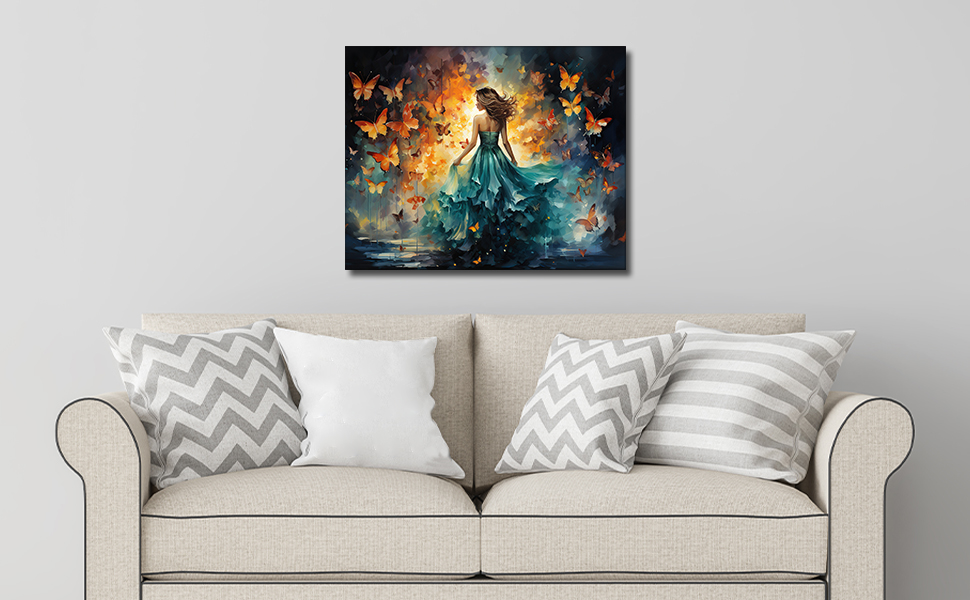 Rebotipy Girl Paint by Numbers Kit for Adults Butterfly