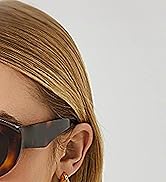 AIEYEZO Oversized Cat Eye Sunglasses for Women Cute Oval Thick Frame Cateye Sun Glasses Chic Retr...