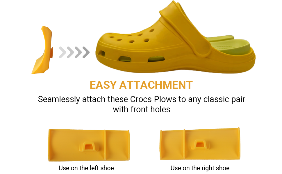 Snow Plow Attachments for Crocs Enhance Your Crocs with