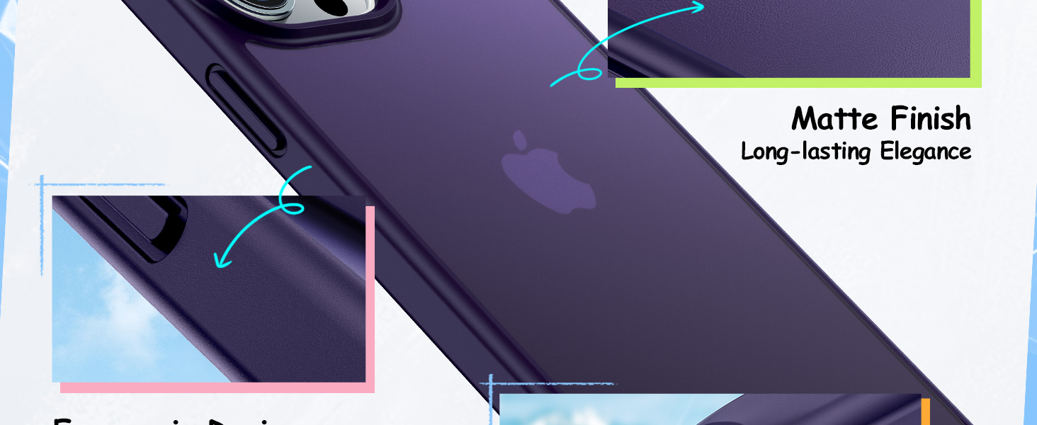 Alphex Vibrant for iPhone 14 Pro Case, 12FT Military Grade