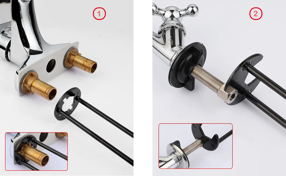 Kunnaa 2Pcs Multifunctional Basin Wrench, Plumbing Wrench, Sink Wrench