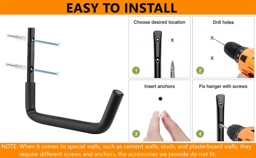 Garage Storage Heavy Duty Utility Hooks, 30.5 CM Wall Mount Storage