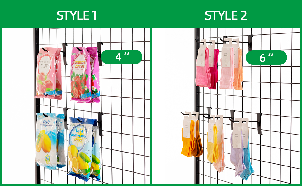 PYBTOOL 4 Inch Gridwall Hooks, Grid Panel Hanging Hooks for