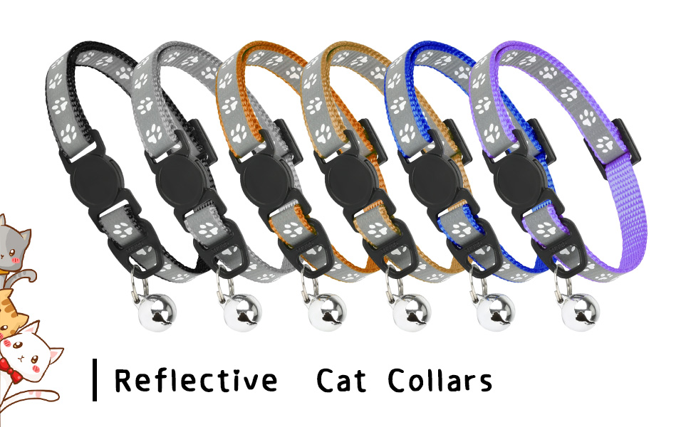 Reflective Cat CollarsBreakaway Cat Collars with Bell