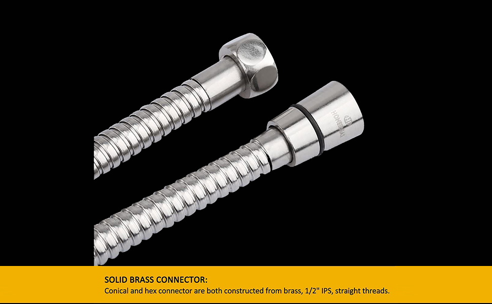 HOMEIDEAS 118Inch(3m) Shower Hose 304 Stainless Steel Extra Long