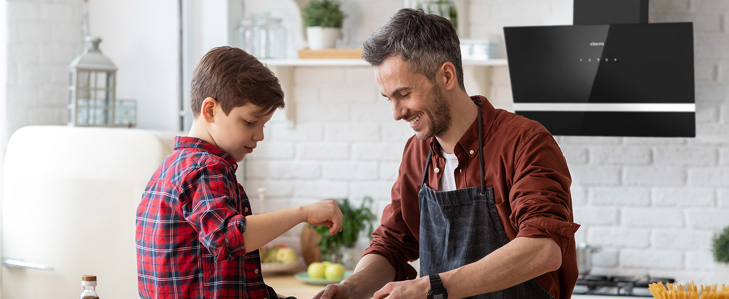 CIARRA Angled Cooker Hood 60cm CBCB6736H Touch Control Chimney Wall