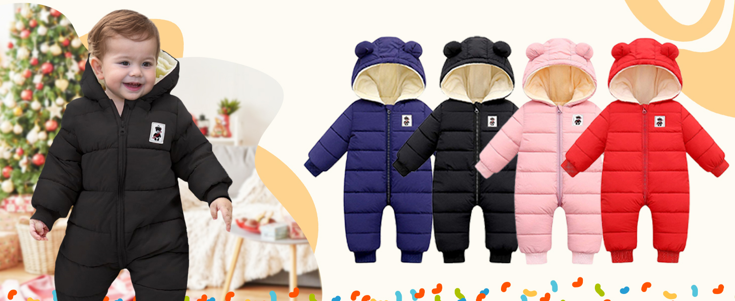 baby snowsuit infant winter jumpsuit