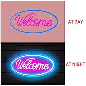 ネオンライト　Welcome Amazon.co.jp: Welcomeネオンサイン 調光可能 ledネオン看板 USB
