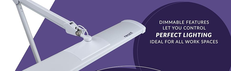 Neatfi 3,500 Lumens Superior LED Touch Control Task Lamp with Clamp