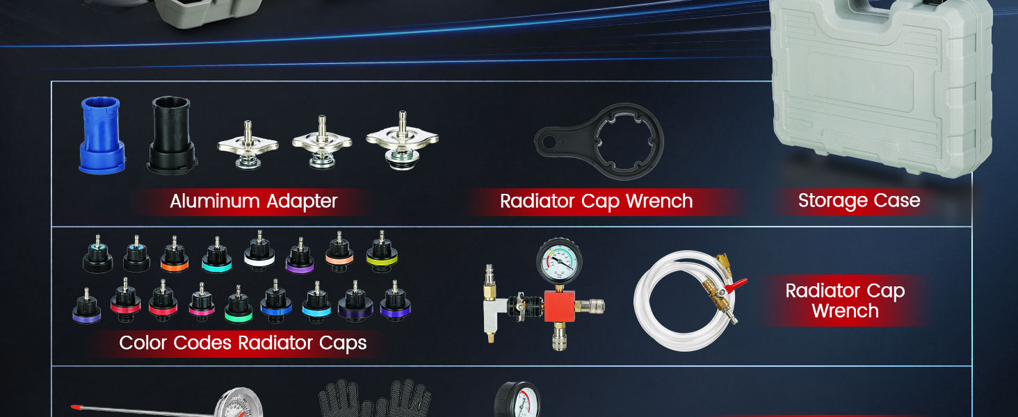 radiator pressure tester kit