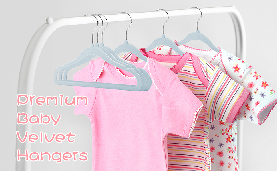 MangoKit Baby Hangers NonSlip Baby Velvet Hangers, Infant and Toddler