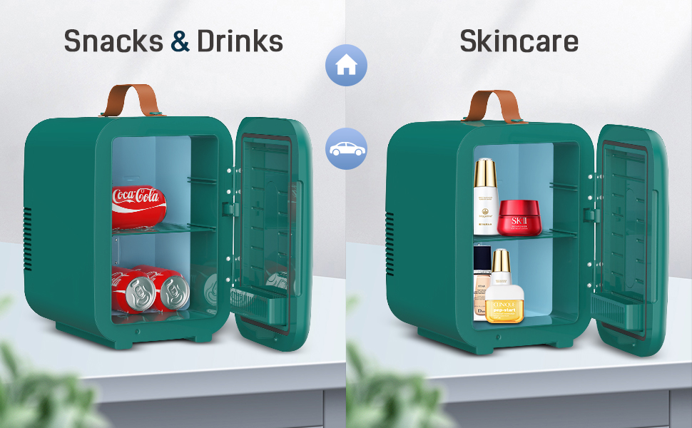 ADVWIN Mini Fridge 10 Liter Small Fridge for Bedroom Upgraded