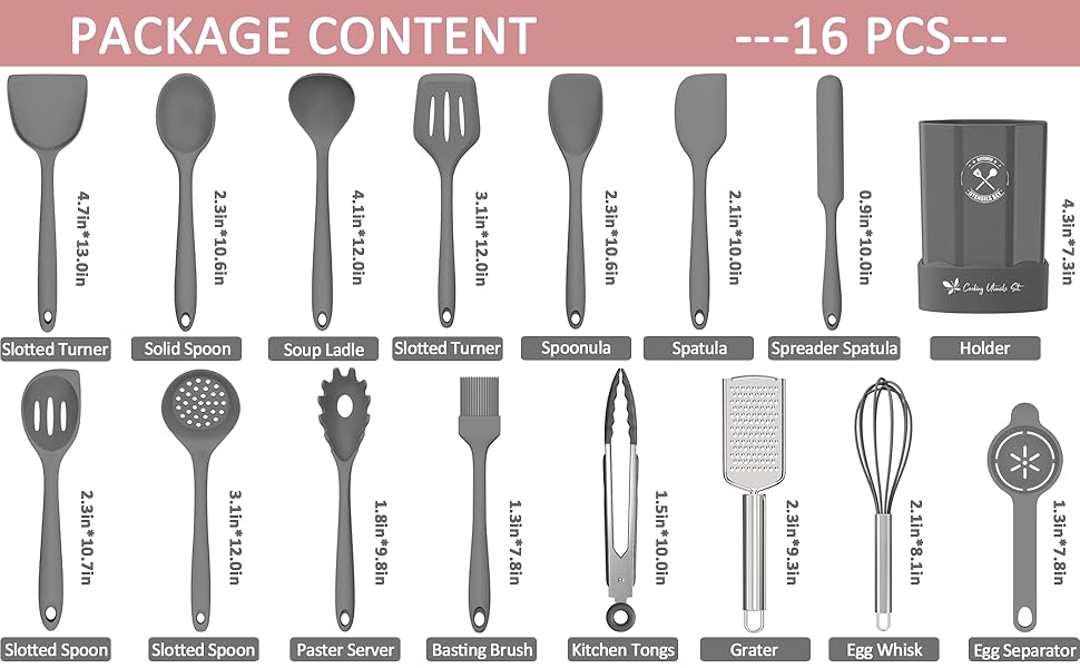 silicone cooking utensils silicone kitchen utensils set