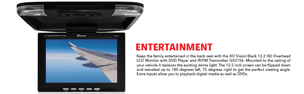 (未使用･未開封品)dimension of vision 2 [DVD] XO Vision GX2156B 12.2-Inch Wide Screen Overhead Monitor