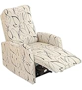 GOSTADY Recliner Chair Covers 4 Pieces Waterproof Small Recliner Sofa Slipcover Stretch Recliner ...