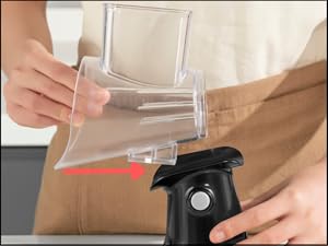 How to use the Brieftons 4-blade rotary grater - Step 2