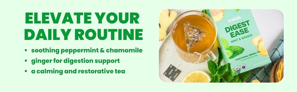 tea, tealish, tea bags, organic tea, digestion tea, mint tea, ginger tea