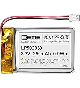 EEMB 3.7V Li-ion 502030 250mAh Rechargeable Lithium Polymer ion Battery Pack with JST Connector.M...
