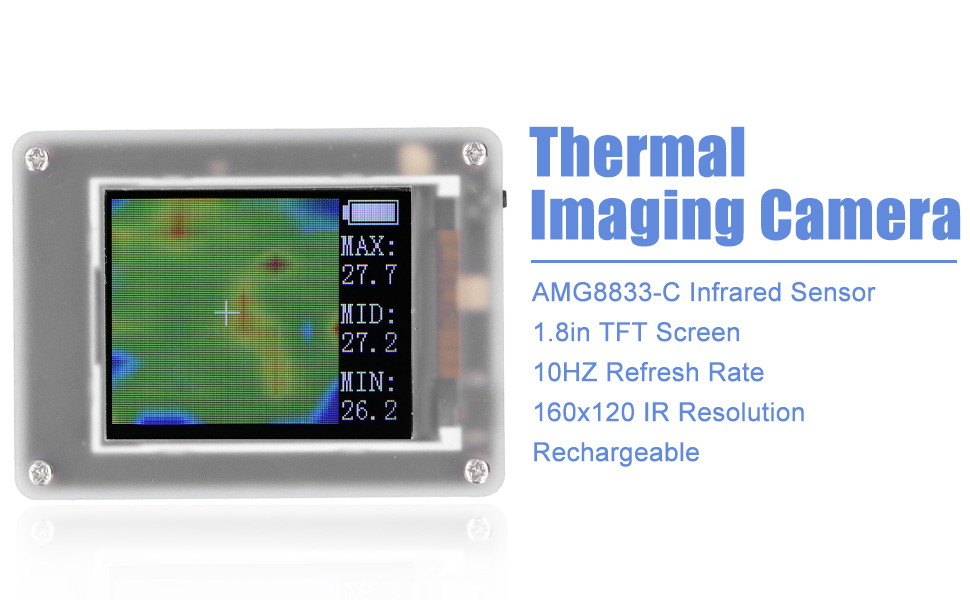 Thermal Imaging Camera, 1.8in TFT Screen Pocket Thermal