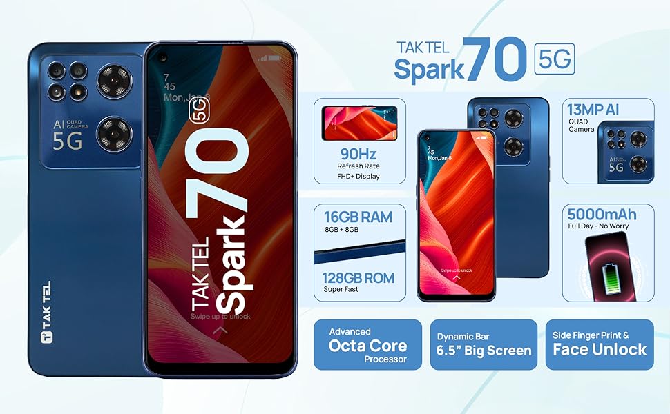 spark 70 5G ازرق