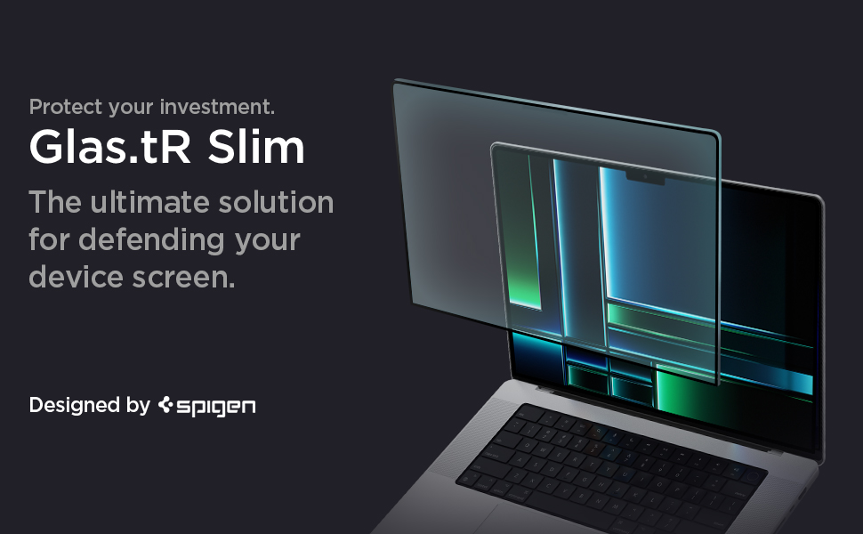 Spigen Full Coverage Tempered Glass Screen Protector Guard For MacBook