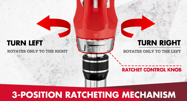 3-POSITION RATCHETING MECHANISM