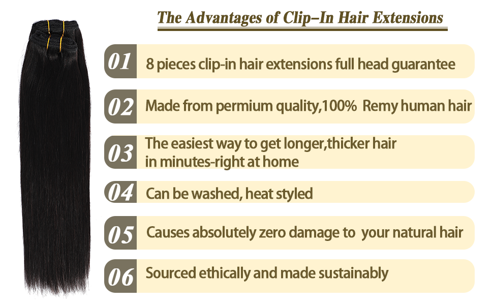 Clip in Extensions Echthaar Haarverlängerung