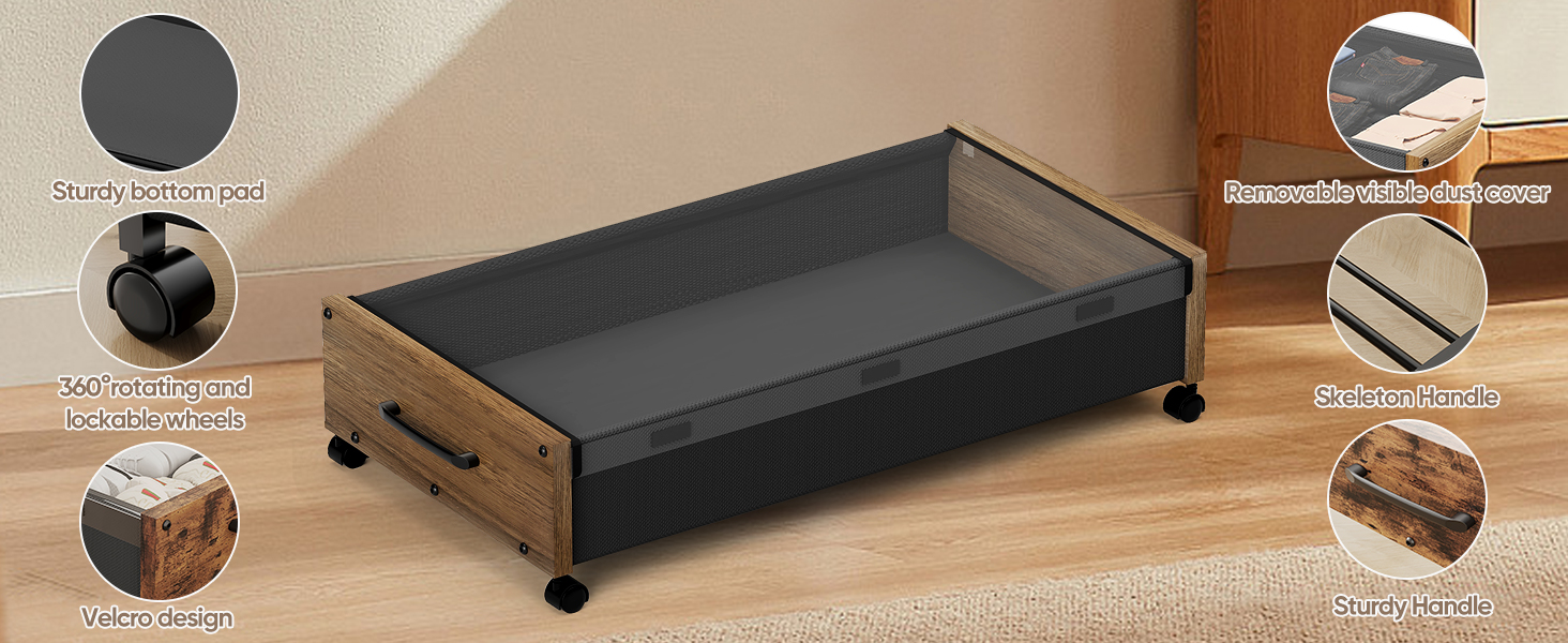 under bed storage wheels
