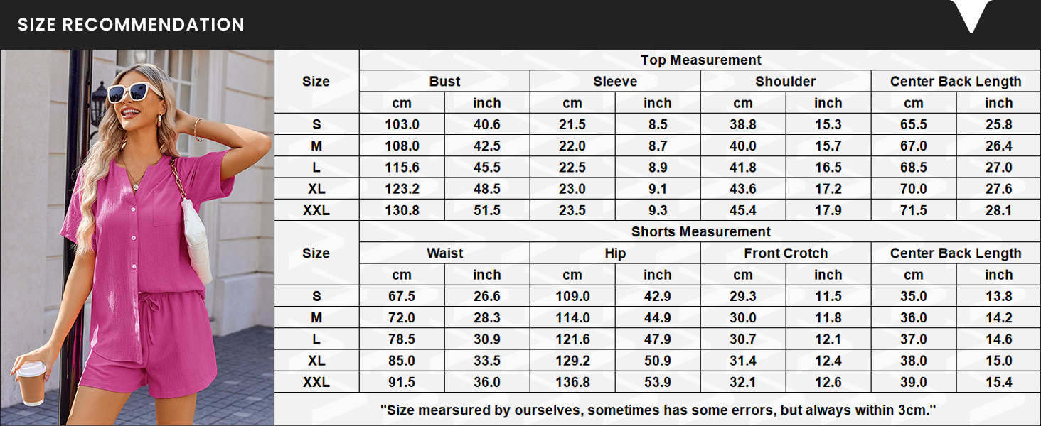 abiti da vacanza per donna 2024 Set da salotto a maniche corte abbottonato casual loungewear per l'estate