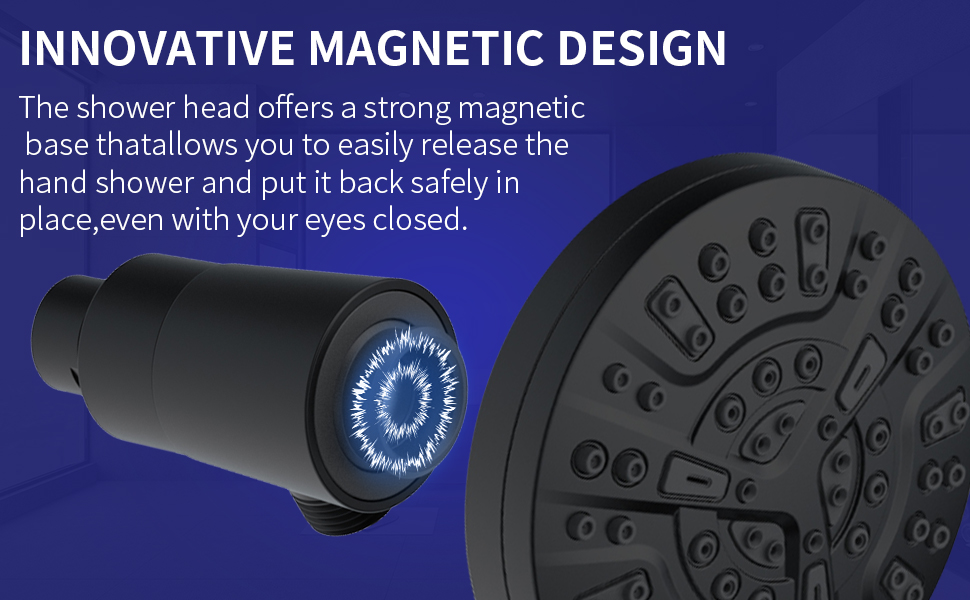 Fyhib Handheld Filtered Shower Head 10 Spray Modes High Pressure