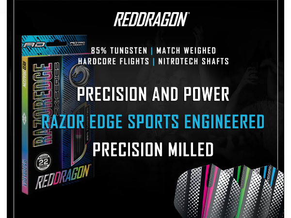 Razor Edge ZX-1 26g Tungsten Darts Set with Flights and