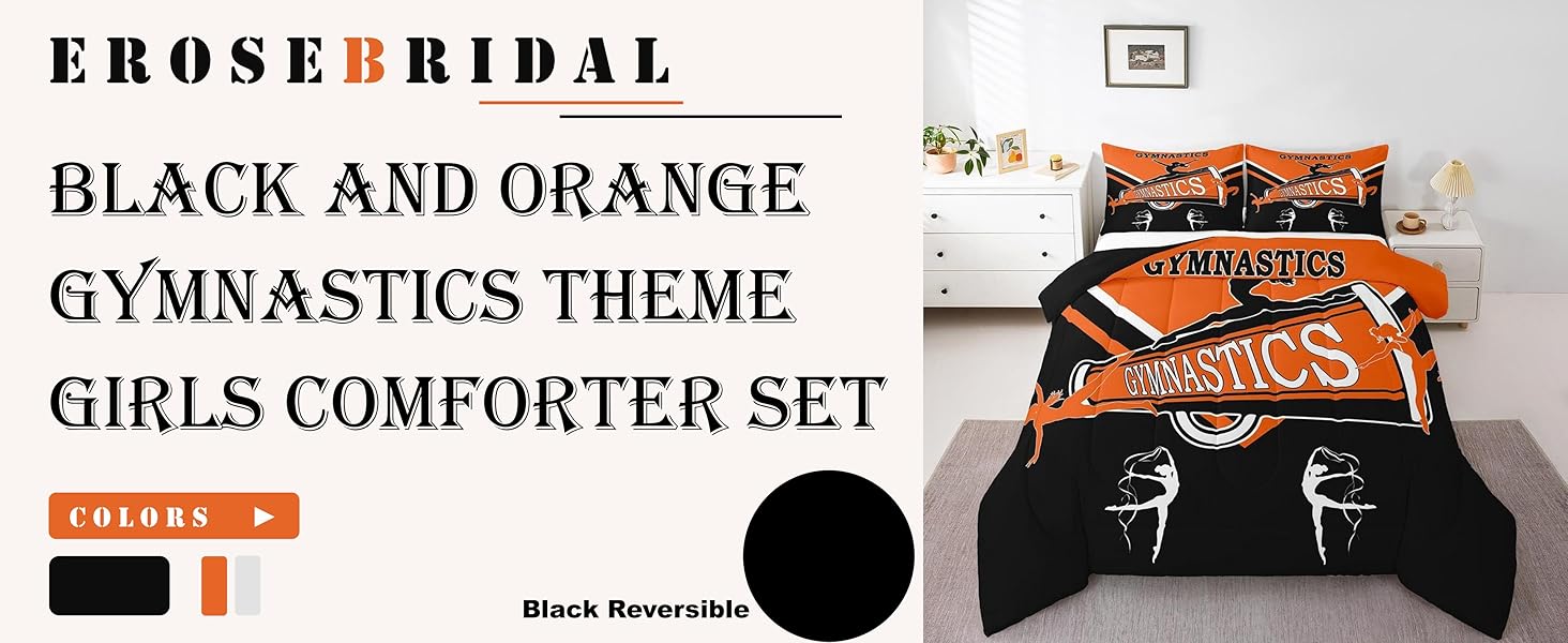 Erosebridal Gymnastics Twin Size Comforter Set Cute Gymnast