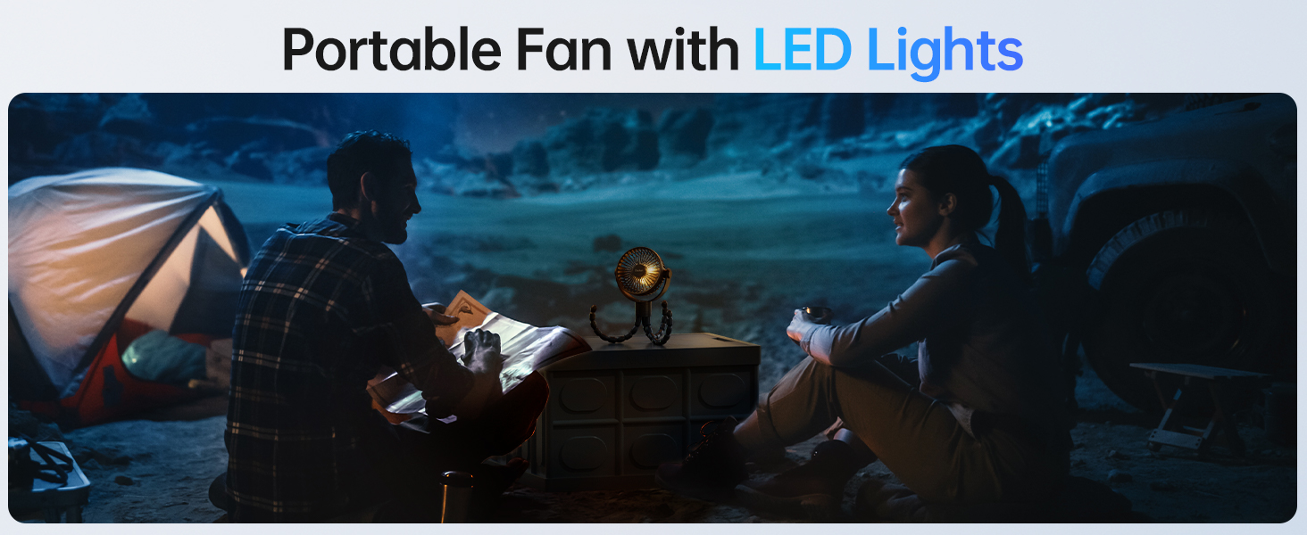 portable fan with lights