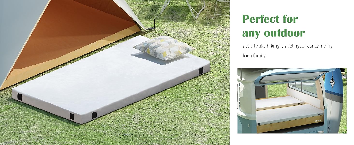 Dyonery CertiPURUS Memory Foam Camping Mattress Twin (75"×