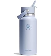 Hydro Flask 32 Oz Wide Flex Straw Cap Bottle - Insulated Stainless Steel - Wide Straw Lid, Non Sp...