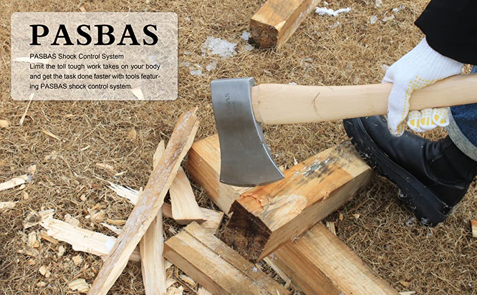 2.25lb Felling Axe,AllPurpose Axe with Hickory Handle,Great for