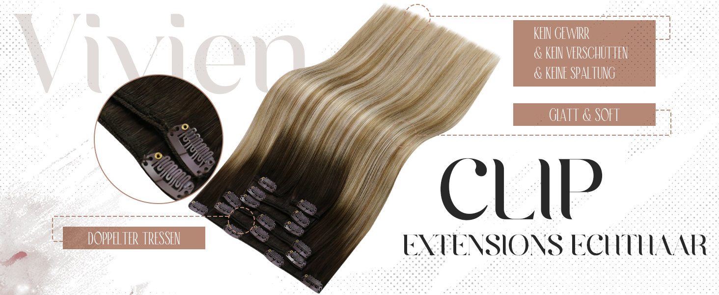 balayage braun echthaar extensions