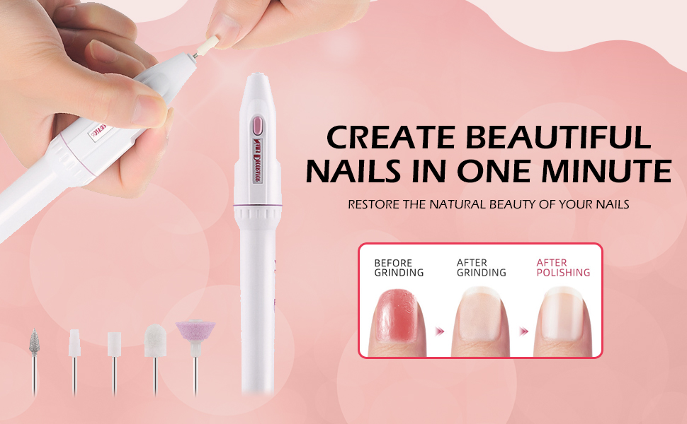 AW&SH Electric Nail Drill, 5in1 Electric Nail File for