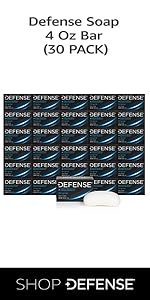 Defense Soap 4 Oz Bar (30 PACK) - 100% Natural Tea Tree Oil and Eucalyptus Oil