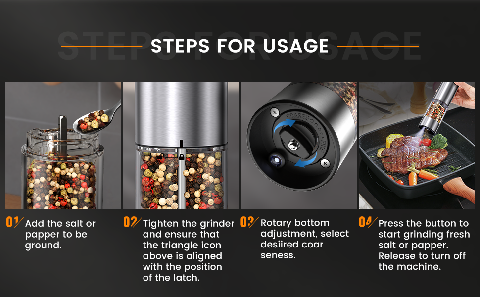 electric salt and pepper grinder