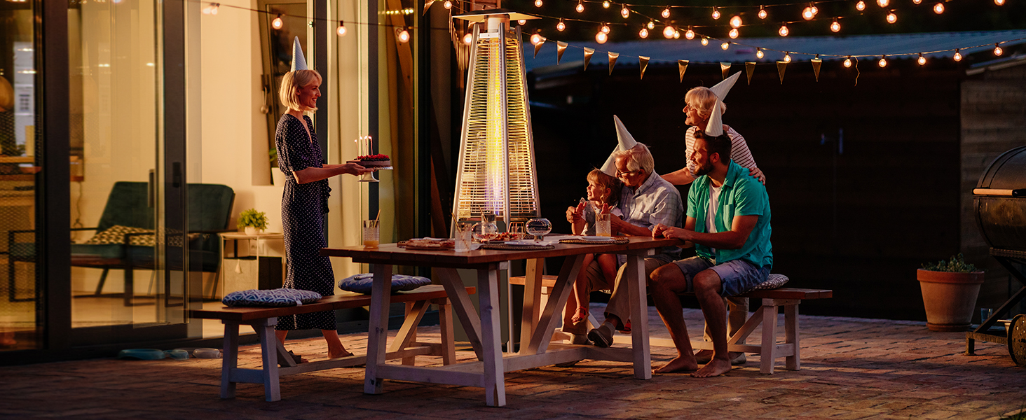 pyramid patio heater