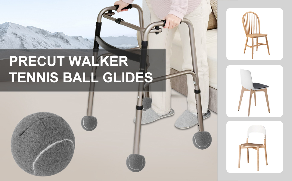 ZIYIZE PreCut Walker Tennis Ball Glides 6PCS Walkers Legs