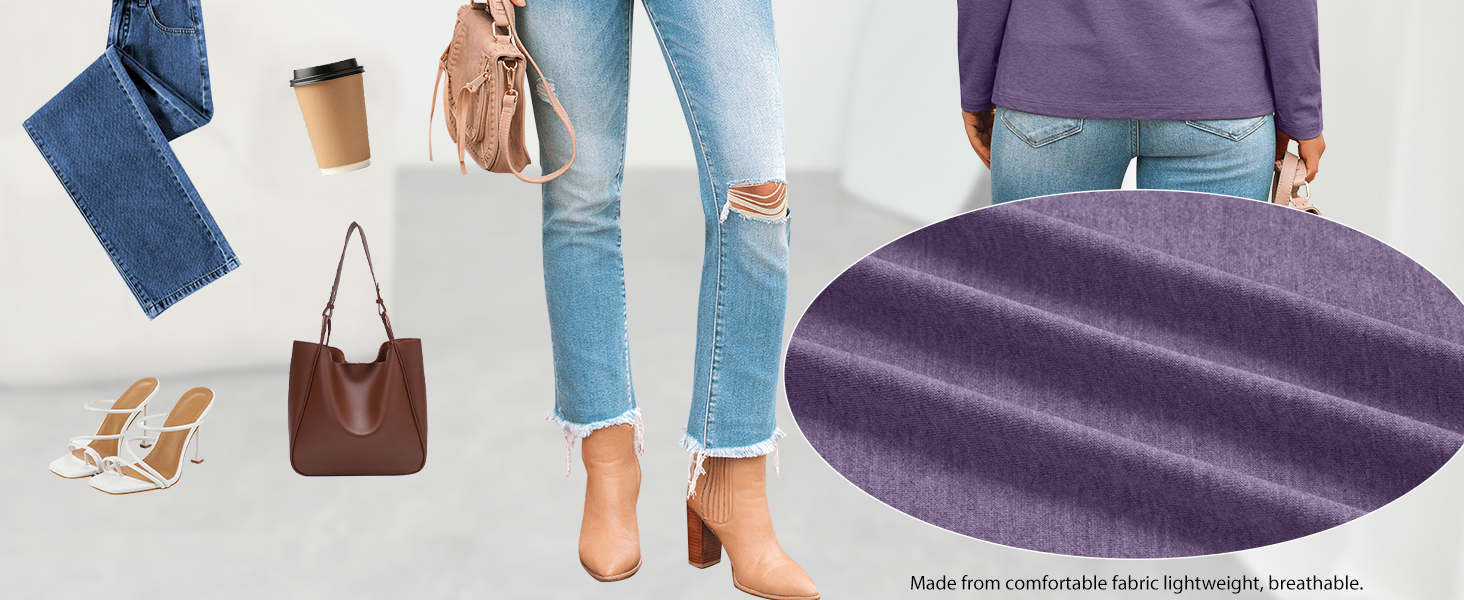 AUTOMET Womens Long Sleeve Shirts Pleated Crew Neck Casual Fall Fashion Tops Loose Fit Lightweight Girls Outfits Clothes 20 4