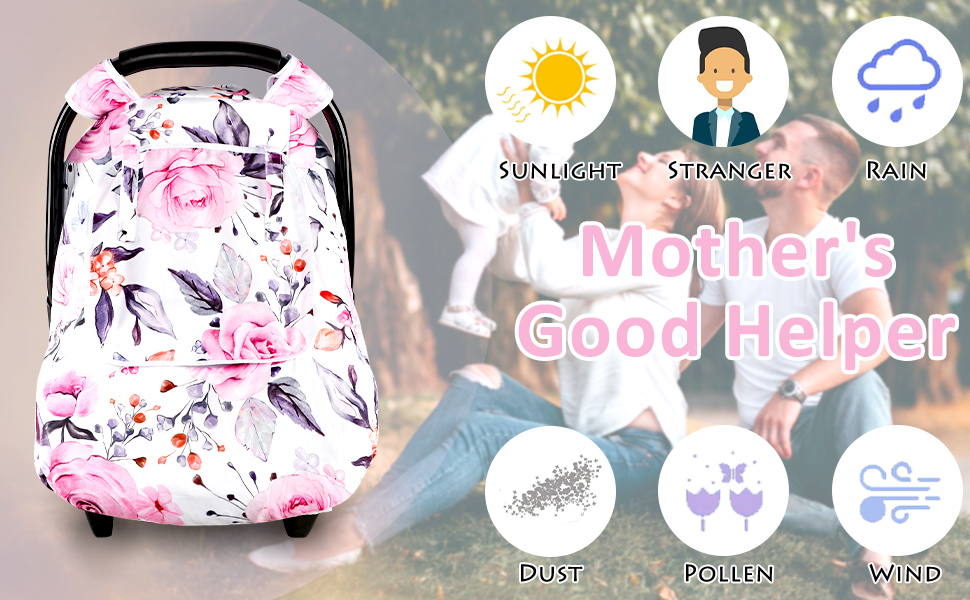 baby girls car seat canopy cover