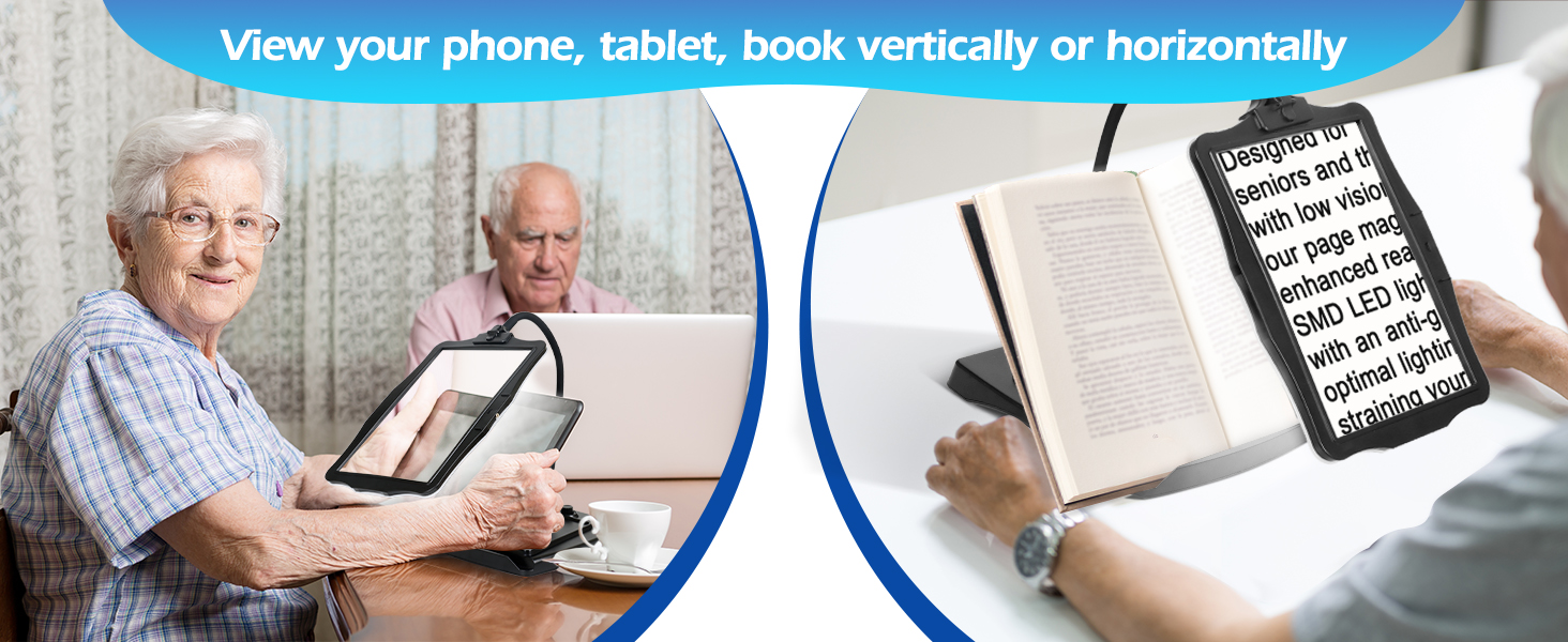 magnifying glass with light and stand